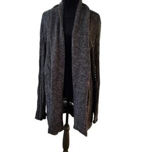 Willowbay women’s 1X sweater cardigan, charcoal